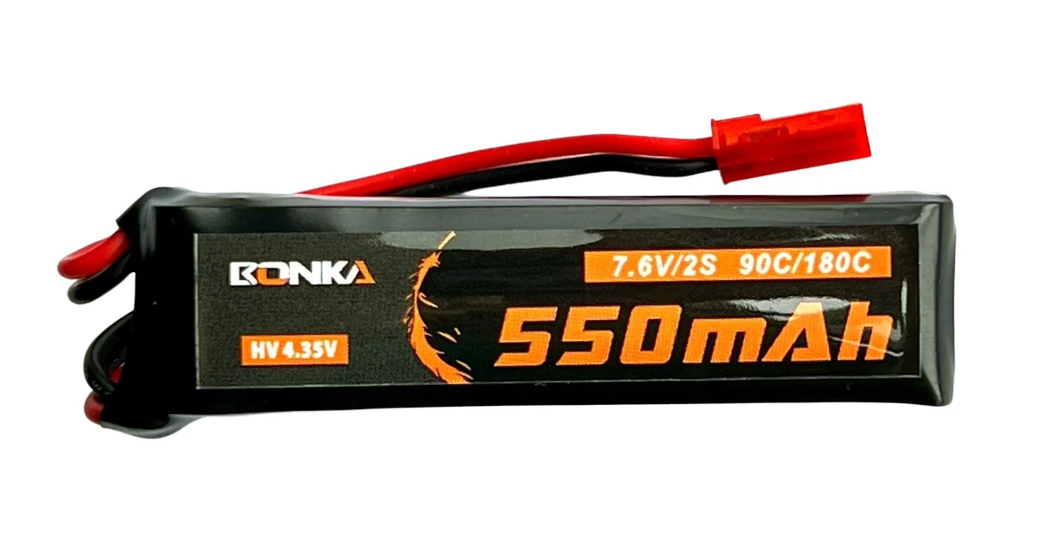 Bonka HV LiPo 2S 550mAh 7.6V 90C JST 1 Bonka HV LiPo 2S 550mAh 7.6V 90C JST
