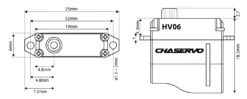 CHA HV06Servo - 2.4Kg.cm 0.05s 5.8g 6mm -RC Gear Direct cha hv06 servo 2 4kg cm 0 05s 5 8g 6mm 100