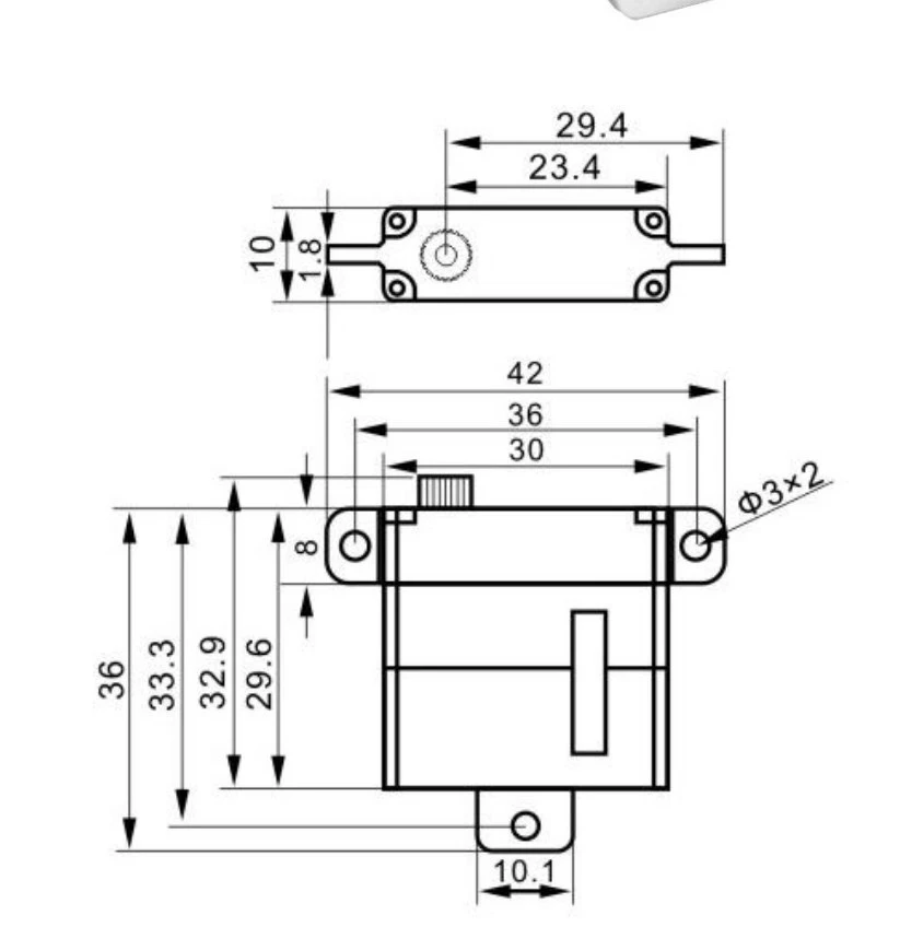 KST X10 Mini V8 Wing Servo - 7.5Kg.cm 0.09s 23.0g 10mm 4 KST X10 Mini V8 Wing Servo - 7.5Kg.cm 0.09s 23.0g 10mm - Image 4