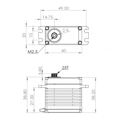 MKS HBL550 Servo - 39Kg.cm 0.08s 79g 20mm 4 MKS HBL550 Servo - 39Kg.cm 0.08s 79g 20mm - Image 4