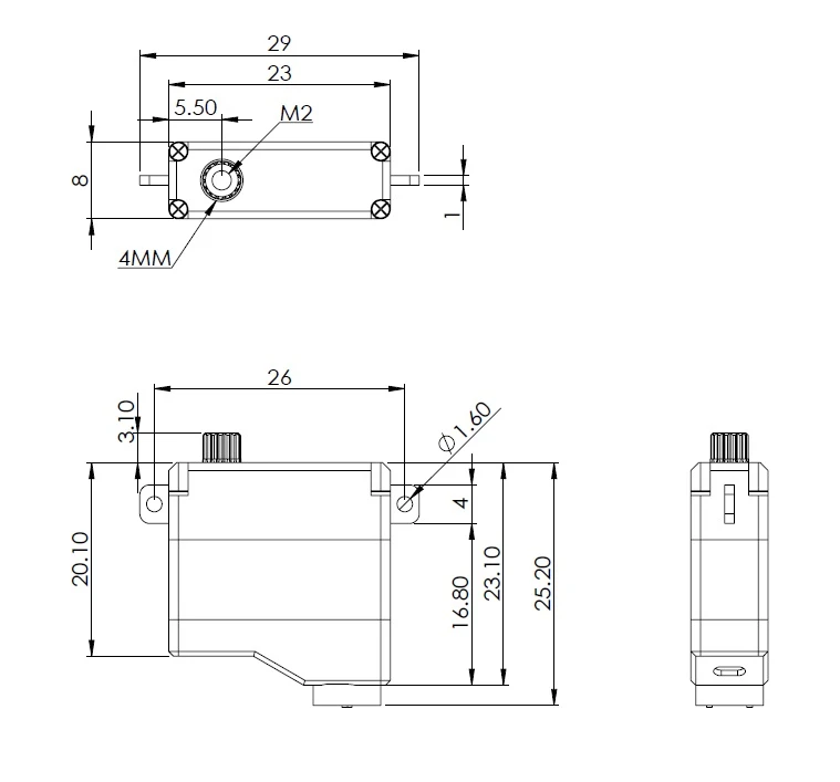 MKS HV6120 Wing Servo - 5.4Kg.cm 0.08s 11.0g 8mm 4 MKS HV6120 Wing Servo - 5.4Kg.cm 0.08s 11.0g 8mm - Image 4