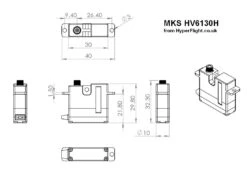 MKS HV6130H Servo - 8.1Kg.cm 0.10s 23.0g 10mm -RC Gear Direct mks hv6130h servo 8 1kg cm 0 10s 23 0g 10mm 40