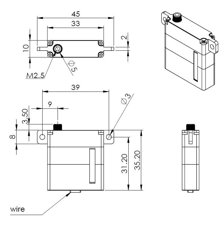 MKS HV6160 Wing Servo - 18.6Kg.cm 0.13s 30.8g 10mm 2 MKS HV6160 Wing Servo - 18.6Kg.cm 0.13s 30.8g 10mm - Image 2