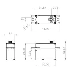 MKS HV737 Servo - 10.2Kg.cm 0.09s 38.5g 15mm -RC Gear Direct mks hv737 servo 10 2kg cm 0 09s 38 5g 15mm 20
